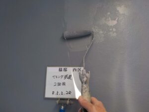 ベランダ防水塗装2回目