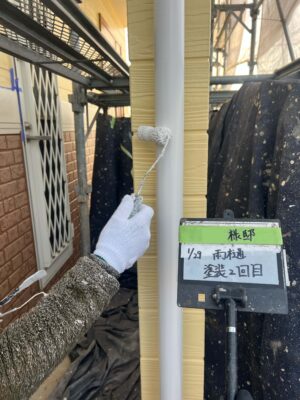 雨樋塗装2回目