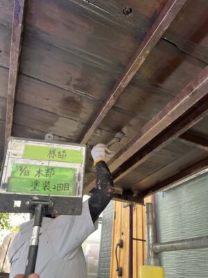 木部塗装2回目