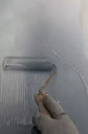 ベランダ塗装1回目