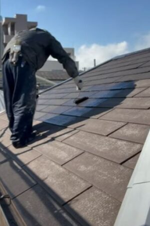 大屋根塗装1回目