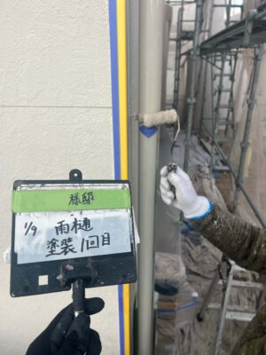 雨樋塗装1回目