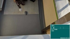 ベランダ塗装1回目