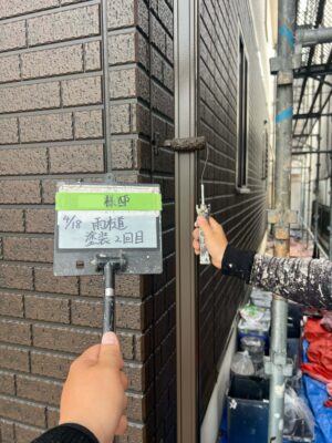 雨樋塗装2回目