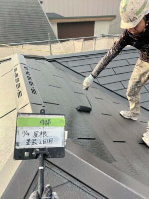 屋根塗装2回目